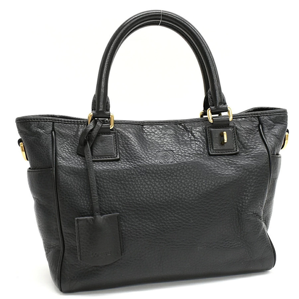 Loewe Anagram Handbag Leather Black
